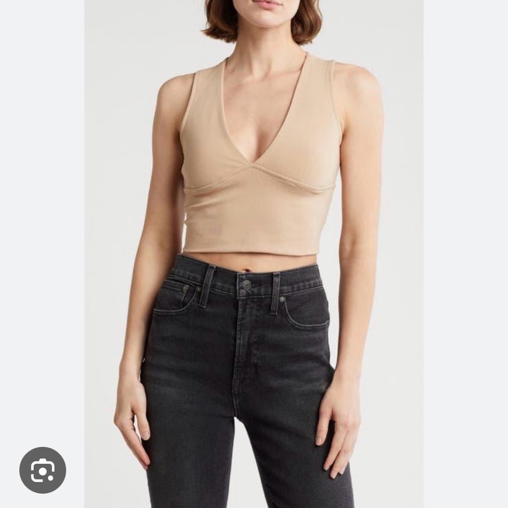 V-Neck Black Crop Top